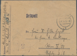 Feldpost 2. Weltkrieg: 1945, Feldpost-Ortsbrief Aus Dem Wiener Arsenal, Datiert Vom 31.März 1945, Vo - Other & Unclassified