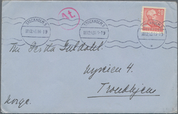 Zensurpost: 1943, Brief Aus Stockholm Nach Trondheim, Norwegen Mit Seltenem Durchlaufstempel "A.t:" - Other & Unclassified