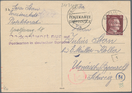 Ghetto-Post: 1944 (14.4.), 15 Pfg. Hitler Mit Stempel BERLIN W 15 Auf Auslands-Postkarte Der Jüdin S - Other & Unclassified