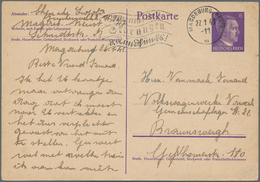 KZ-Post: 1941, Inlandskarte Aus Magdeburg An Einen Holländischen Zwangsarbeiter Im "Volkswagenwek Vo - Cartas & Documentos