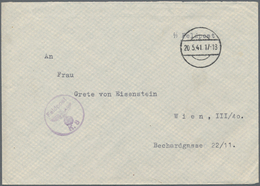 KZ-Post: 1941-42, Drei Belege Eines SS-Unterscharführers Der Wachmannschaft Des KZ Dachau Nach Wien, - Covers & Documents