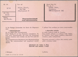 KZ-Post: 1944. Begleitvordruck Für Die Übersendungen Einer Zulassungsmarke Für Ein Paket In Das Konz - Covers & Documents