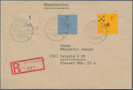 Deutsche Lokalausgaben Ab 1945: GROSSRäSCHEN, 1945. 30 Pfg. Mit Violettem Handstempel "Post" Statt R - Other & Unclassified