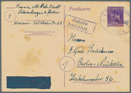 Deutsche Lokalausgaben Ab 1945 - Fredersdorf: 1945, Fredersdorf: Postkarte 6 Pf Auf 6 Pf Violett, Ge - Andere & Zonder Classificatie