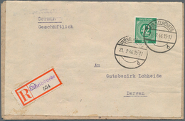 Alliierte Besetzung - Gemeinschaftsausgaben: 1946, Ziffer 42 Pf Als EF Auf R-Brief Ab "VISSELHÖVEDE - Autres & Non Classés