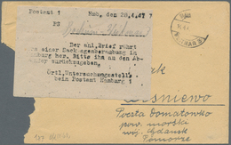 Alliierte Besetzung - Gemeinschaftsausgaben: 1947 Brief Von Bochum-Weitmar Nach Gdansk, Mit Aufklebe - Otros & Sin Clasificación