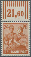 Alliierte Besetzung - Gemeinschaftsausgaben: 1947, 24 Pf Lebh. Braunorange Vom Oberrand Postfrisch, - Andere & Zonder Classificatie