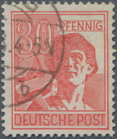 Alliierte Besetzung - Gemeinschaftsausgaben: 1946, 30 Pfg. Arbeiter In Der Fehlfarbe „lebhaftbraunro - Otros & Sin Clasificación