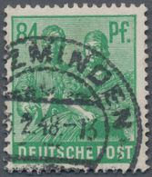 Alliierte Besetzung - Gemeinschaftsausgaben: 1946, 84 Pf Arbeiter Sauber Gestempelt, Farbbestimmt Be - Sonstige & Ohne Zuordnung