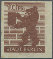 Sowjetische Zone - Berlin Und Brandenburg: 1945, Bären-Ausgabe, 10 Pfg. Mittelsiena Und 12 Pfg. Rot, - Autres & Non Classés