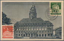 Sowjetische Zone - Ost-Sachsen: 1946, 6 Und 12 Pfg. Wiederaufbau Dresdens Beide Werte Ungezähnt Unge - Otros & Sin Clasificación