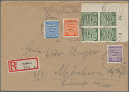 Sowjetische Zone - Provinz Sachsen: 1945, 5 Und 6 Pfg. Ziffer Mit Postmeister-Durchstich Von Möckern - Other & Unclassified