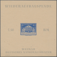 Sowjetische Zone - Thüringen: 1945, Wiederaufbau Des Deutschen Nationaltheaters Mit 40 Pf Ohne Durch - Other & Unclassified