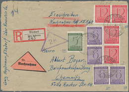 Sowjetische Zone - West-Sachsen: 1945, Freimarken Ziffern 5 Pf, 6 Pf (2 Einzelmarken Und Ein Senkrec - Autres & Non Classés