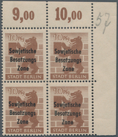 Sowjetische Zone - Allgemeine Ausgaben: 1948, Freimarken 10 Pf Auf Hellchromgelbem Papier, Gummierun - Altri & Non Classificati