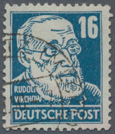 Sowjetische Zone - Allgemeine Ausgaben: 1948, Persönlichkeiten 16 Pf Dunkelpreußischblau Mit PLATTEN - Altri & Non Classificati