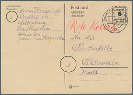 Sowjetische Zone - Ganzsachen: 1945, RPD Schwerin, Postkarte 6 Pf Sauber Ortsgebraucht (19.6.45), Mi - Other & Unclassified