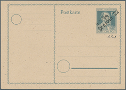 Sowjetische Zone - Ganzsachen: 1948, "a 14 Dresden 22", Bezirkshandstempel Auf Postkarte 12 Pf Graub - Other & Unclassified