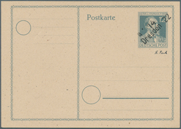 Sowjetische Zone - Ganzsachen: 1948, "a 14 Dresden 22", Bezirkshandstempel Auf Postkarte 12 Pf Graub - Otros & Sin Clasificación