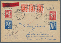 DDR: 1949, "Postgewerkschaft" Zweimal Mit Waag. Dreierstreifen SBZ Mi. 202 Auf Leicht überfrank. Eil - Lettres & Documents