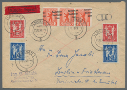 DDR: 1949, "Postgewerkschaft" Zweimal Mit Waag. Dreierstreifen SBZ Mi. 202 Auf Leicht überfrank. Eil - Covers & Documents