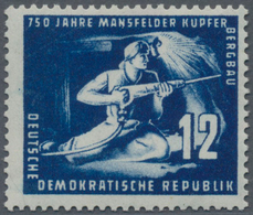 DDR: 1950, 12 Pfg. Mansfeld In Der Seltenen Farbe „dunkelviolettultramarin”, Tadellos Postfrisch, "e - Briefe U. Dokumente