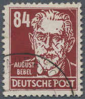 DDR: 1953, 84 Pfg. Bebel Braunrot Mit Wasserzeichen Waagerecht Type II, Entwertet "SCHLADEBACH", Ein - Briefe U. Dokumente