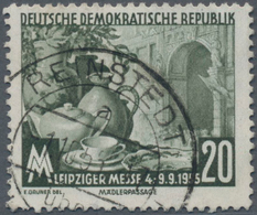 DDR: 1955, Leipziger Messe 20 Pf Mit Wasserzeichen DDR Und Posthorn Waagerecht Mit Dem Seltenen Typ - Briefe U. Dokumente