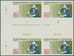 DDR: 1968, Weltmeisterschaften Im Turnierangeln In Güstrow 20 Pf. 'Angler' In 3 Verschiedenen Ungezä - Covers & Documents