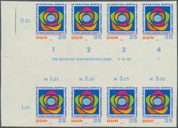 DDR: 1968, Weltfestspiele Der Jugend Und Studenten In Sofia 25 Pf. 'Emblem Der Weltfestspiele' In 6 - Lettres & Documents