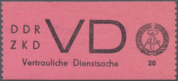 DDR - Dienstmarken D (Vertrauliche Dienstsachen): 1965, 20 Pfg. Schwarz Auf Hellrosa, Einwandfrei Po - Other & Unclassified