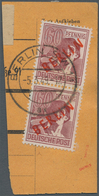 Berlin: 60 Pf. Rotaufdruck Im Paar Auf Bf.-St. Mit Doppeldruck Des Aufdrucks Zentrisch Gestpl. "BERL - Andere & Zonder Classificatie