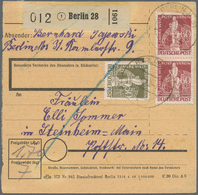 Berlin: 50 U. Paar 60 Pf. Stephan Zusammen Auf Paketkarte Ab Berlin N31 Vom 29.4.49 Nach Steinheim 1 - Andere & Zonder Classificatie