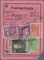 Berlin: 1953: POSTLAGERKARTE Ausgestellt 24. Juni 1953 Und Zuletzt Verlängert 11.10.54 Für 2 Monate. - Autres & Non Classés