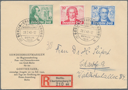 Berlin: 1949, Goethejahr, Amt. FDC, Mi. 700,- - Sonstige & Ohne Zuordnung