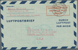 Berlin - Ganzsachen: 1948/49, Lot Von 4 Luftpostfaltbriefen 100 Pf, Posthorn Mit Doppellinie, Versch - Other & Unclassified