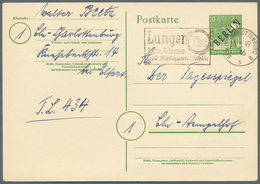 Berlin - Ganzsachen: 1949, Postkarte 10 Pf Grün Sämann, Weiß, Dicker Karton, 1. Zeile Anschrifthinwe - Otros & Sin Clasificación