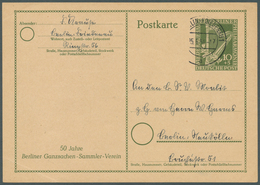 Berlin - Ganzsachen: 1951, Postkarte 10+5 Pf Harfe "Philharmonie", Vs. Links Unten Zudruck "50 Jahre - Sonstige & Ohne Zuordnung