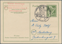 Berlin - Ganzsachen: 1951, Postkarte 10 Pf Philharmonie, Bedarfsgebraucht Mit Berliner SST Nach Heid - Other & Unclassified