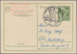 Berlin - Ganzsachen: 1951, Postkarte 10 Pf Philharmonie, Bedarfsgebraucht Mit Berliner SST Nach Heid - Otros & Sin Clasificación