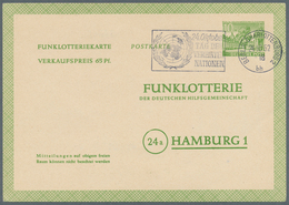 Berlin - Ganzsachen: 1952/1953. Lot Von 15 Funklotterie-PK 10 Pf Kolonnaden, Je Gebraucht Mit Je Ver - Andere & Zonder Classificatie