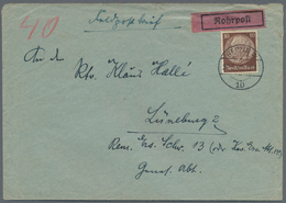 Berlin - Rohrpost: 1940, 10 Pf Hindenburg, Portogerechte EF Auf Rohrpost-FELDPOST-Brief Mit Komplett - Altri & Non Classificati