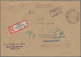 Berlin - Besonderheiten: Fa Orts-R-Bf. Mit Geb. Bez. Ra2 Ab Berlin-Borsigwalde Vom 8.7.48 Nach Berli - Otros & Sin Clasificación