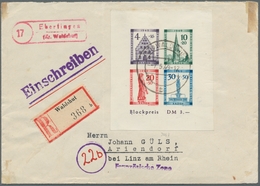 Französische Zone - Baden: 1949, "Wiederaufbau"-Blockpaar, Je Auf überfrank. R-Brief In Guter Erhalt - Other & Unclassified