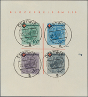 Französische Zone - Rheinland Pfalz: 1949, Rotes Kreuz-Block, Jeden Marke Gestempelt "CONTWIG 25.3.4 - Other & Unclassified