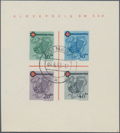 Französische Zone - Rheinland Pfalz: 1949, Rotes Kreuz-Block, Gestempelt "MAINZ 2 A 4.6.49", Fotoatt - Other & Unclassified