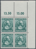 Französische Zone - Württemberg: 1949, 20. Geburtstag Von J. W. Von Goethe 10 + 5 Pf In Zwei Typen I - Altri & Non Classificati