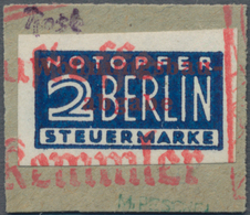 Französische Zone - Württemberg - Wohnungsbau-Abgabe: 1949, 2 Pfg. Wohnungsbau-Aufdruckausgabe Gesch - Other & Unclassified