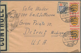 Französische Zone - Besonderheiten: 1946, 15 Pf U. 3 X 20 Pf Wappen, MiF Auf Brief Von OBERNDORF (Ne - Autres & Non Classés