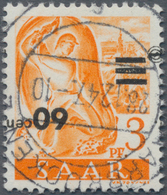 Saarland (1947/56): 1947, Freimarke 60 Cent Auf 3 Pfg. Mit Kopfstehendem Aufdruck, Zentrisch Klar En - Unused Stamps